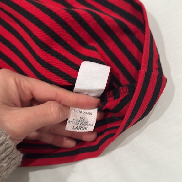 Striped Red and Black Women's Top - Picture 5 of 6